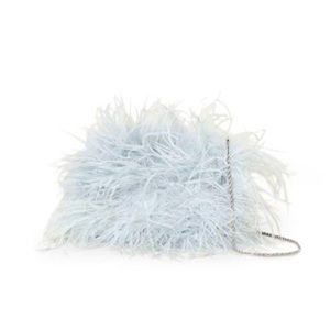 NWT Loeffler Randall Zahara mini feather clutch